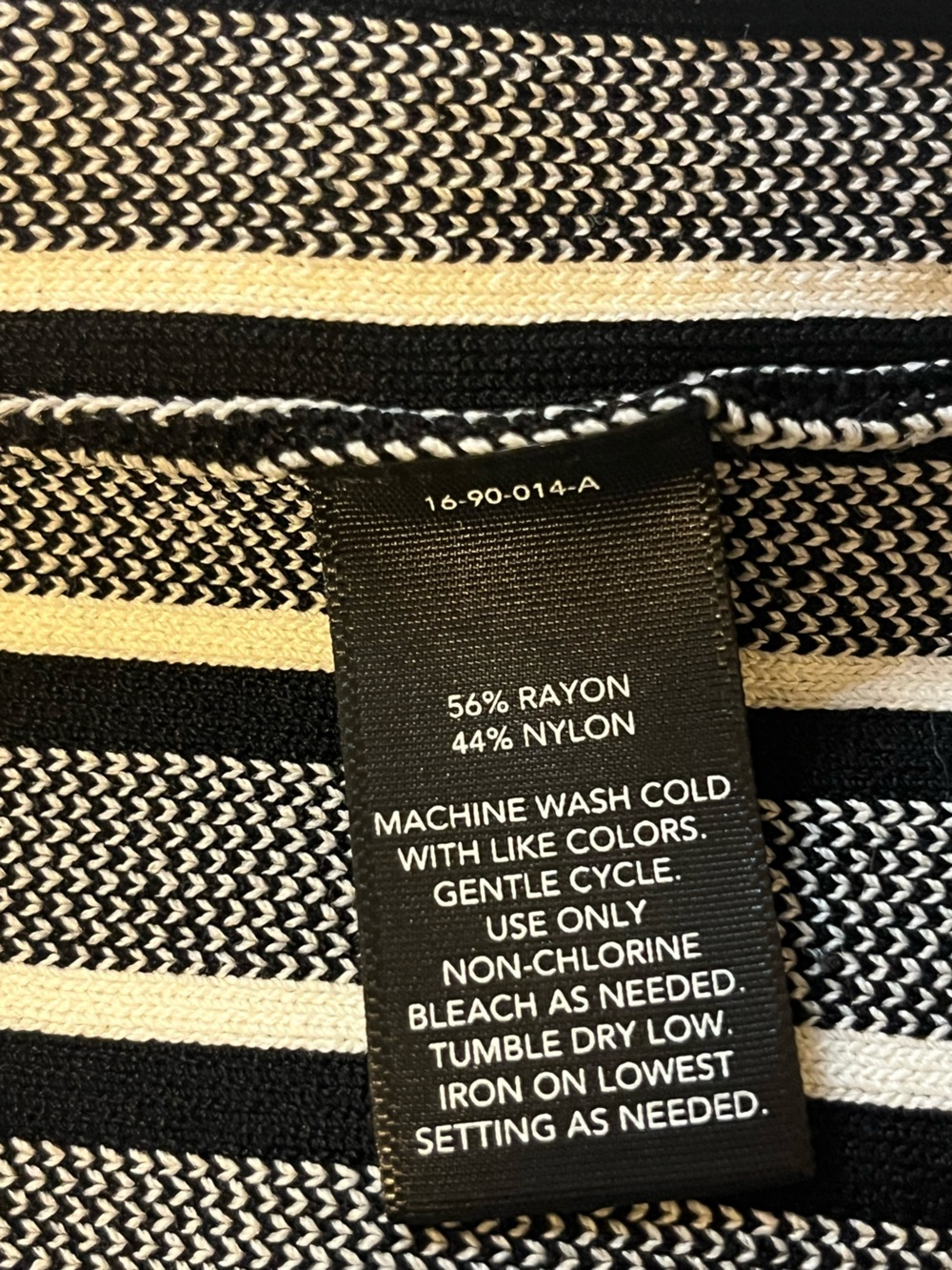 Ashley Graham Black and White Geometric Knit Sweater Dress, 1X - Picture 8 of 8